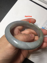 Load image into Gallery viewer, 57mm Certificated 100% natural type A light green/gray/black jadeite jade bangle BP53-5969