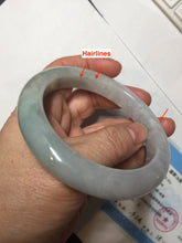 Load image into Gallery viewer, 60.4mm certified Type A 100% Natural icy watery light green/purple Jadeite Jade bangle BF145-9528