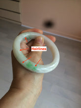 Load image into Gallery viewer, 59.8mm Certificated Type A 100% Natural white/sunny green/purple jadeite jade bangle AZ5-9139