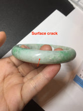 Load image into Gallery viewer, 58.5mm Certified type A 100% Natural sunny green/white Jadeite bangle AY87-3471
