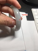 Load image into Gallery viewer, 59.5mm Certified Type A 100% Natural icy watery light green blue Jadeite Jade bangle BN68-2596