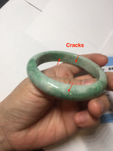 Load image into Gallery viewer, 56.5mm Certified Type A 100% Natural sunny green Jadeite Jade bangle AU7-4441