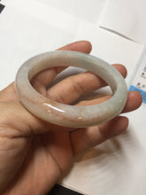 Load image into Gallery viewer, 55mm Certified Type A 100% Natural light green white red Jadeite bangle PB197-6665