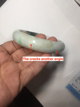 Load image into Gallery viewer, 60mm certified Type A 100% Natural sunny green yellow brown white Jadeite Jade bangle D137-1732