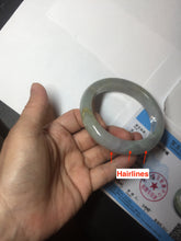 Load image into Gallery viewer, 60mm Certified Type A 100% Natural white/light purple/brown/yellow/gray (FU LU SHOU) Jadeite Jade bangle BF105-8658