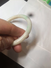 Load image into Gallery viewer, 53mm 100% natural certified sunny green/beige slim jadeite jade bangle AZ139-5329