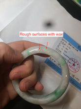 Load image into Gallery viewer, 53.5mm Certified Type A 100% Natural sunny green Jadeite Jade bangle AZ130-4125