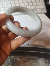 Load image into Gallery viewer, 56.9mm Certified Type A 100% Natural light green white Jadeite bangle X156