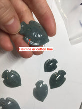 Load image into Gallery viewer, 100% Natural type A dark green/blue/black/gray Guatemala jadeite jade 3D tropical fish Pendant group PD95