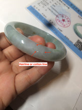 Load image into Gallery viewer, 57.4mm Certified Type A 100% Natural light yellow/blue/green Jadeite Jade bangle BK22-4406
