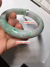 Load image into Gallery viewer, 60.5mm certified Type A 100% Natural light green sunny green light purple Jadeite Jade bangle BK140-5278