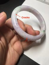 Load image into Gallery viewer, 61.4mm certified 100% natural type A sunny green/purple jadeite jade bangle BN87-8718