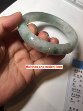 Load image into Gallery viewer, 61.5 mm certified type A 100% Natural oily light green/white/purple chubby Jadeite Jade bangle BM17-2786