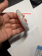 Load image into Gallery viewer, 58mm Certificate icy waterly light purple white orange jadeite jade bangle BF134-2650