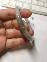 Load image into Gallery viewer, 53.5mm Certified type A 100% Natural light green purple brown black slim round cut Jadeite bangle PB184-9125