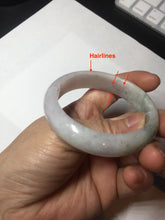 Load image into Gallery viewer, 52.8mm Certified Type A 100% Natural dark green/white/purple Jadeite Jade bangle BL83-4052
