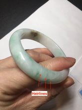 Load image into Gallery viewer, 53mm 100% natural certified sunny green/white(白底青) jadeite jade bangle BK81-5255