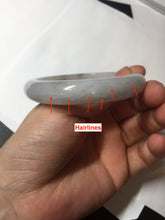 Load image into Gallery viewer, 57.6mm Certified Type A 100% Natural icy watery white purple black brown Jadeite Jade bangle BM21-7700