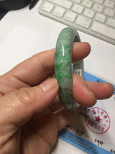 Load image into Gallery viewer, 56mm Certified Type A 100% Natural sunny green gray Jadeite Jade bangle BK131-4417