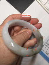 Load image into Gallery viewer, 57.7mm Certified 100% natural Type A dark green white gray purple brown jadeite jade bangle AD119-3012