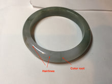 Load image into Gallery viewer, 57.5mm Certified 100% natural Type A dark green jadeite jade bangle AX131-7690