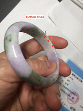 Load image into Gallery viewer, 50mm certified 100% natural Type A brown green/purple oval jadeite jade bangle PB161-1095