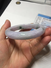 Load image into Gallery viewer, 58mm certified 100% natural type A light green/purple/yellow(FU LU SHOU)  jadeite jade bangle BN84-8722