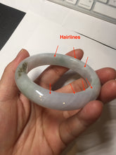 Load image into Gallery viewer, 54.5mm Certified Type A 100% Natural green white blue green brown purple Jadeite Jade bangle H158-7060