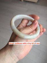 Load image into Gallery viewer, 57.5mm Certified Type A 100% Natural white/yellow/brown (golden sand) Jadeite Jade bangle BM52-7050