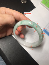 Load image into Gallery viewer, 57mm Certified Type A 100% Natural sunny green/white/ Jadeite Jade bangle BL33-5213