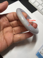 Load image into Gallery viewer, 55mm 100% natural type A light purple white jadeite jade bangle BM101-2838
