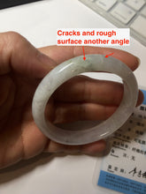 Load image into Gallery viewer, 52.5mm 100% natural certified icy watery light green/white/light purple jadeite jade bangle AU39-8148