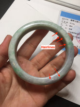 Load image into Gallery viewer, 59mm Certified Type A 100% Natural sunny green purple Jadeite Jade bangle BP40-1180