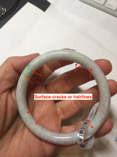 Load image into Gallery viewer, 58.5mm certified 100% natural type A light green/white/purple round cut jadeite jade bangle PC33-2675