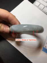 Load image into Gallery viewer, 57mm Certified type A 100% Natural light green white Jadeite bangle AX141-0794