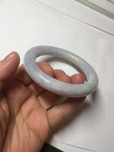 Load image into Gallery viewer, 56.2mm certified 100% natural light green/white/purple chubby round cut jadeite jade bangle BS37-(5563)