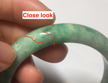 Load image into Gallery viewer, 56.5mm Certified Type A 100% Natural sunny green Jadeite Jade bangle AU7-4441