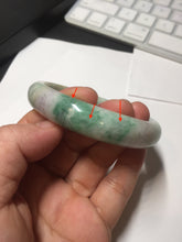 Load image into Gallery viewer, 59.2mm Certified Type A 100% Natural green purple Jadeite Jade bangle S86-7051