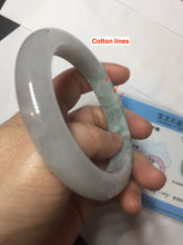 Load image into Gallery viewer, 60.1mm Certified Type A 100% Natural icy watery green/purple chubby Jadeite Jade bangle E145-9530