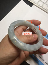 Load image into Gallery viewer, 55mm 100% natural type A icy watery light green yellow jadeite jade bangle Y155-5249
