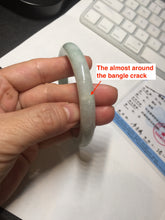 Load image into Gallery viewer, 55mm certified 100% natural type A sunny green/light green round cut jadeite jade bangle BK118-9816