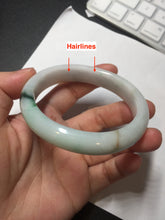 Load image into Gallery viewer, 53.5mm 100% natural certified sunny green brown pink oval jadeite jade bangle BN29-8348