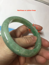 Load image into Gallery viewer, 60mm Certified Type A 100% Natural sunny green gray Jadeite Jade bangle BG234-9885