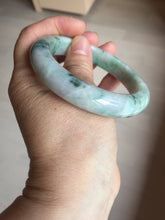 Load image into Gallery viewer, 57.7mm certified Type A 100% Natural sunny green white purple Jadeite Jade bangle BQ44-4138