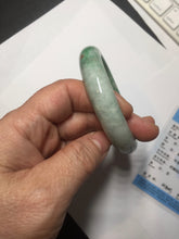 Load image into Gallery viewer, 55.8mm certified type A 100% Natural sunny green gray jadeite jade bangle BS31-4416