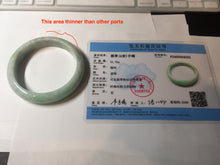 Load image into Gallery viewer, 58mm Certificate 100% natural type A sunny green brown jadeite jade bangle D139-4022