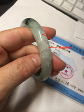 Load image into Gallery viewer, 57mm Certificated sunny green/dark green/white jadeite jade bangle BK119-8242