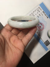 Load image into Gallery viewer, 55.7mm Certified Type A 100% Natural sunny green white Jadeite Jade bangle BP44-3179