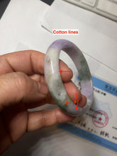 Load image into Gallery viewer, 50mm certified 100% natural Type A brown green/purple oval jadeite jade bangle PB161-1095