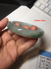 Load image into Gallery viewer, 61.5 mm certified type A 100% Natural oily light green/white/purple chubby Jadeite Jade bangle BM17-2786
